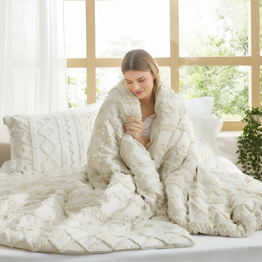 Boho Embroidered Comforter Set