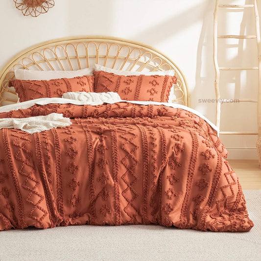 Boho Embroidered Comforter Set