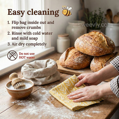 Premium 100% Cotton-Beeswax Bread Bags