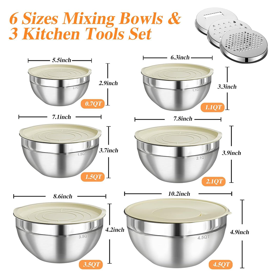 6 Piece Mixing Bowl Set