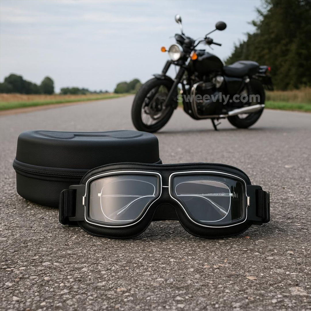Vintage Fit-Over Motorcycle Goggles