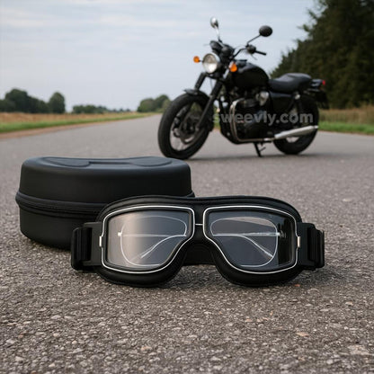 Vintage Fit-Over Motorcycle Goggles