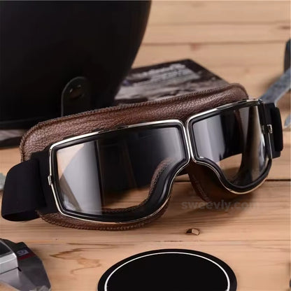 Vintage Fit-Over Motorcycle Goggles