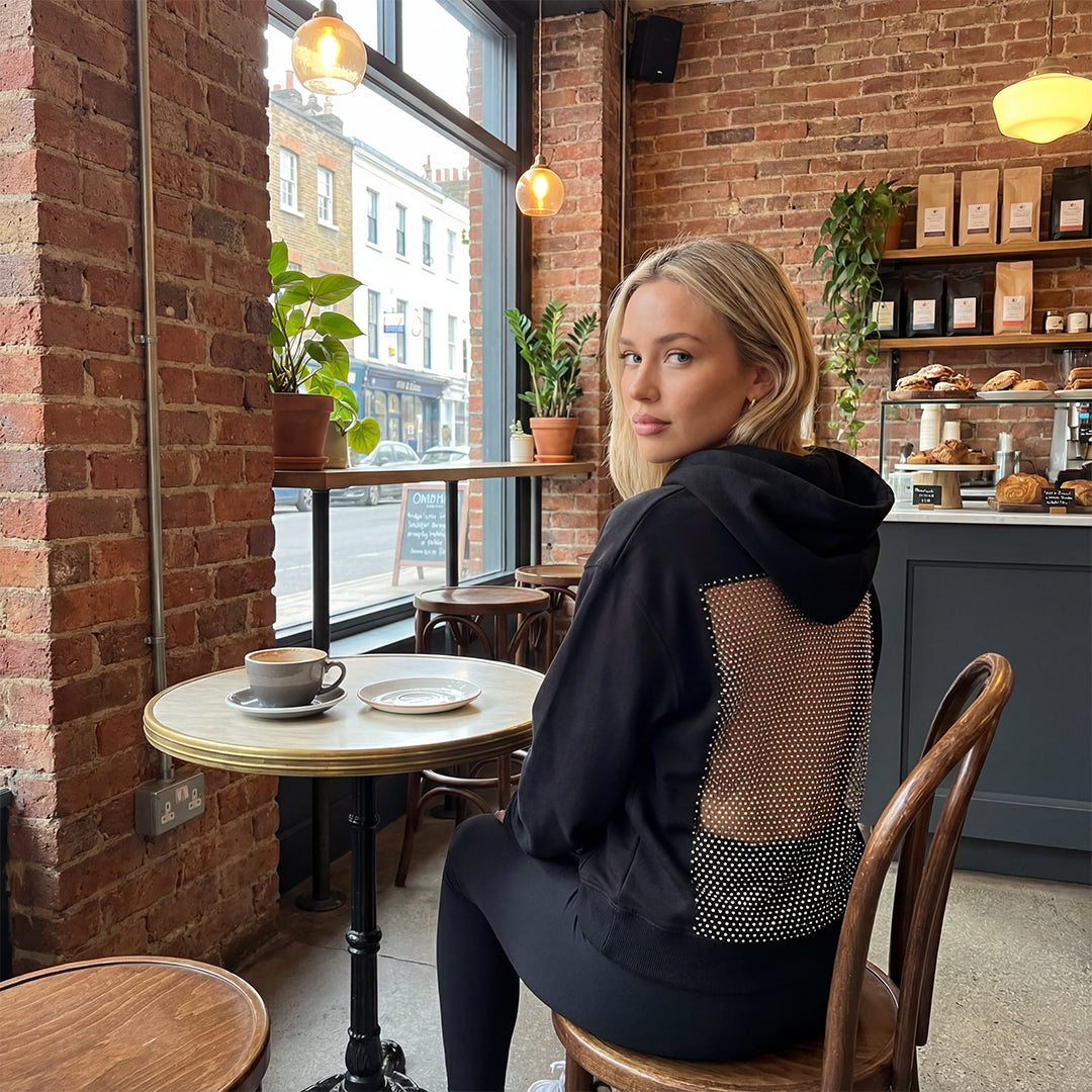 Selene Crystal Mesh Hoodie