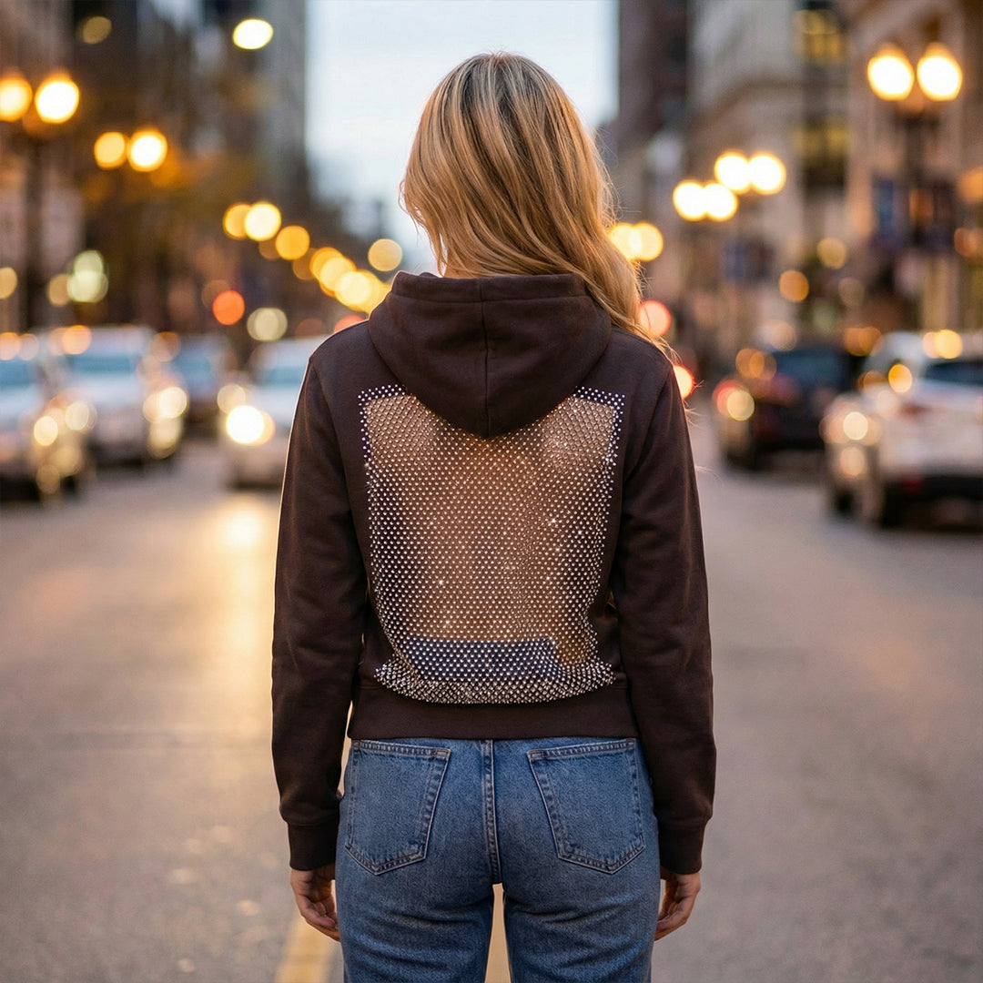 Selene Crystal Mesh Hoodie