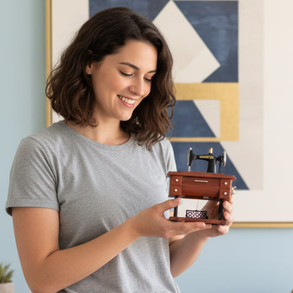 Sewing Machine-Shaped Music Box