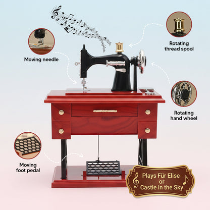 Sewing Machine-Shaped Music Box