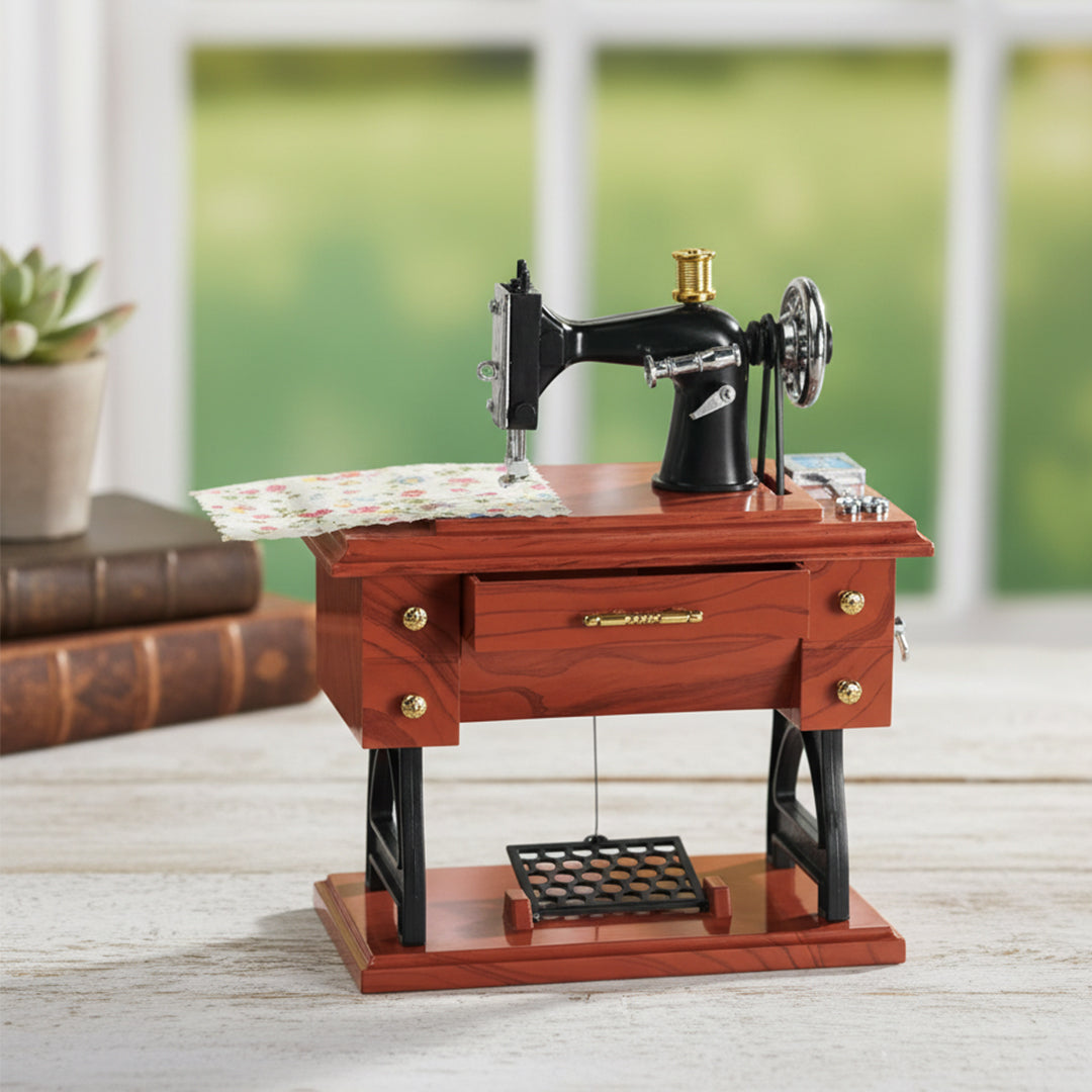 Sewing Machine-Shaped Music Box